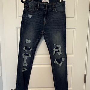 A&F boys Distressed Blue Jeans